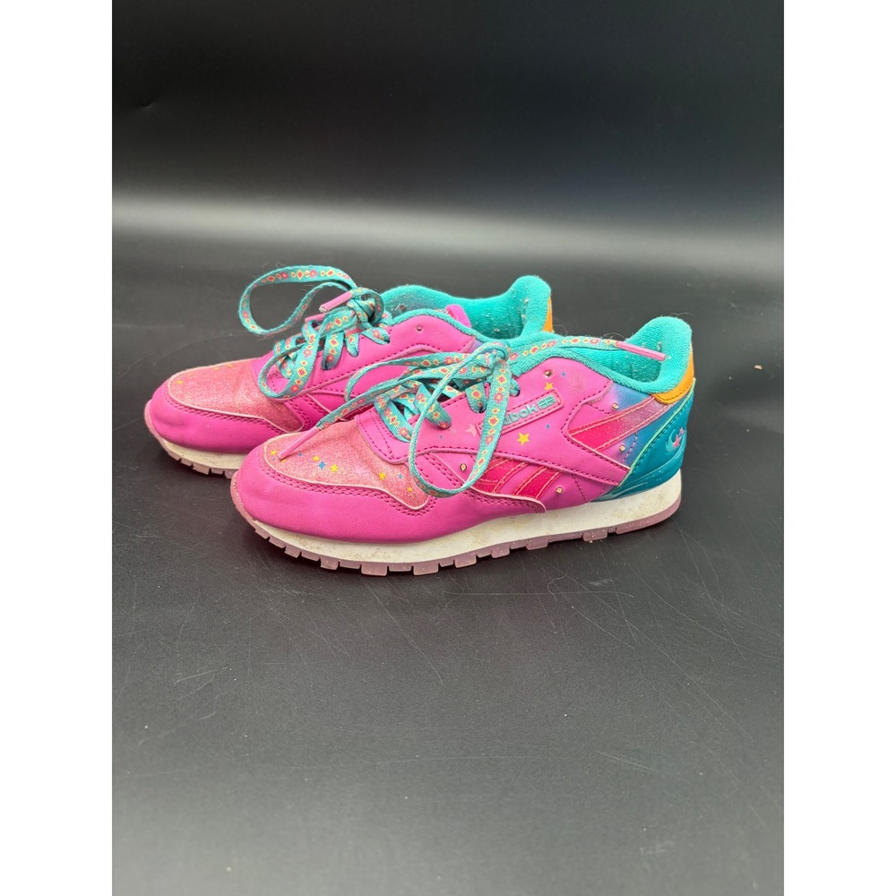 Reebok Classic Leather My Little Pony Pink Teal Light Up Sneakers Girls Shoes